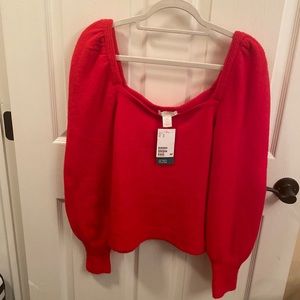 H&M Red sweater in medium